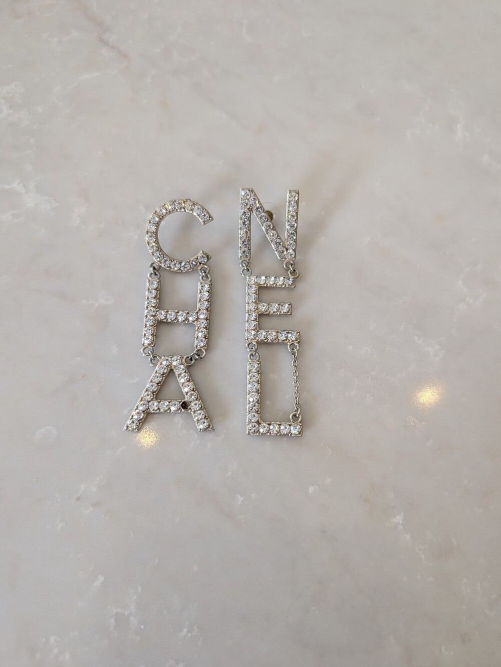 Crystal Letter Dangle Earrings - CHA & NEL Earrings